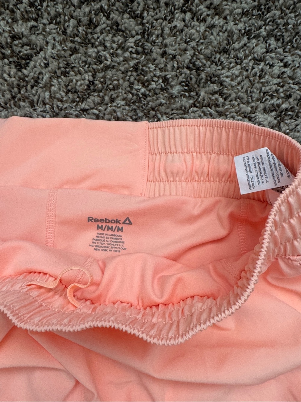 Reebok Peach Athletic Running Shorts for Women - Picture 2 of 3